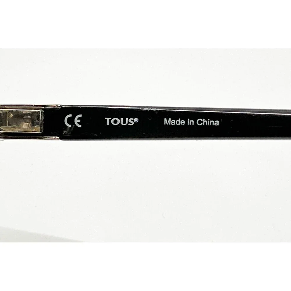 TOUS Eyeglasses Women Black Silver Oval VTO317K 54-16-135